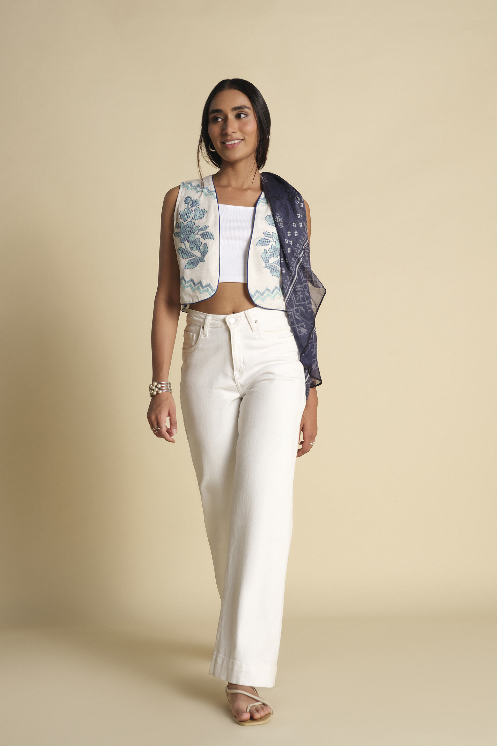 Serene Indigo Jacket, Natural, image 7